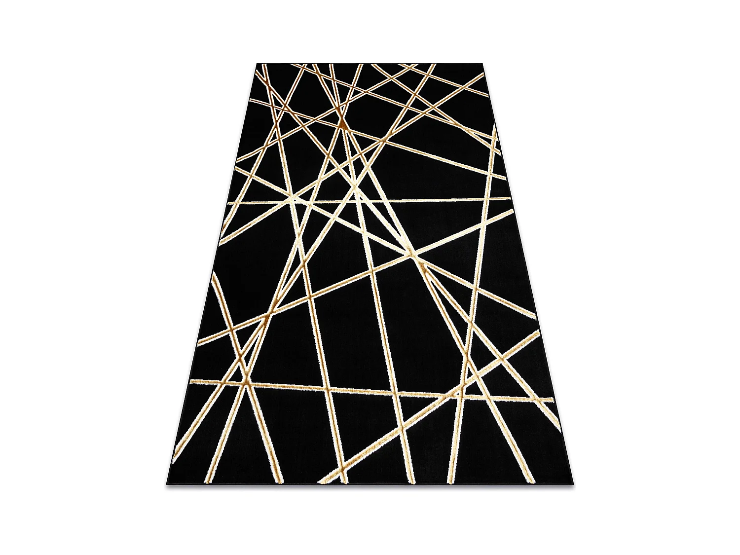 Dywan ALLURE 1964 Geometryczny - Strukturalny, stylowy, glamour czarny 80x150 cm