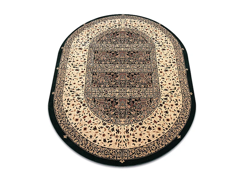 Tappeto di lana POLONIA ovale VETRATA smeraldo 170x235 cm