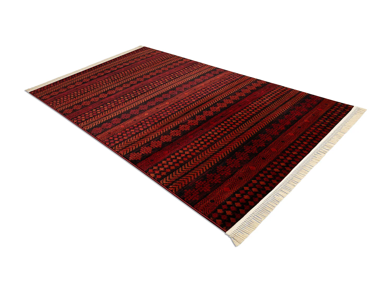 ORIENT 5132 Teppich burgund / schwarz Orientalisch, mit Fransen 300x400 cm