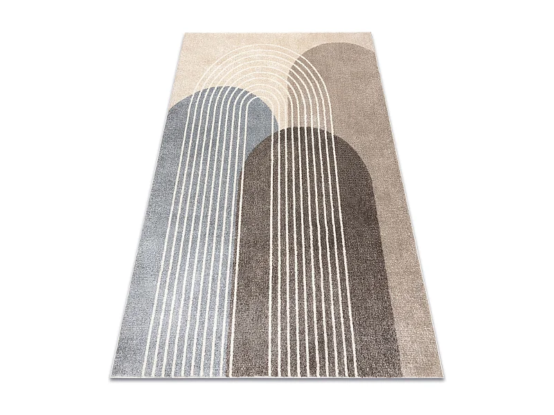 Tapis FUSION 0810 beige / marron - Géométrique, moderne, abstrait 80x150 cm