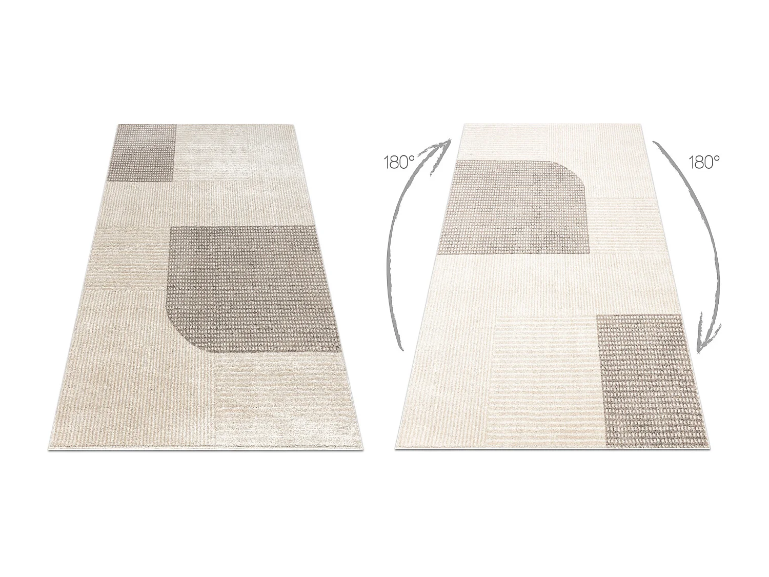 Alfombra FUSION 0805 crema / beige - Geométrica, moderna, abstracta 140x190 cm