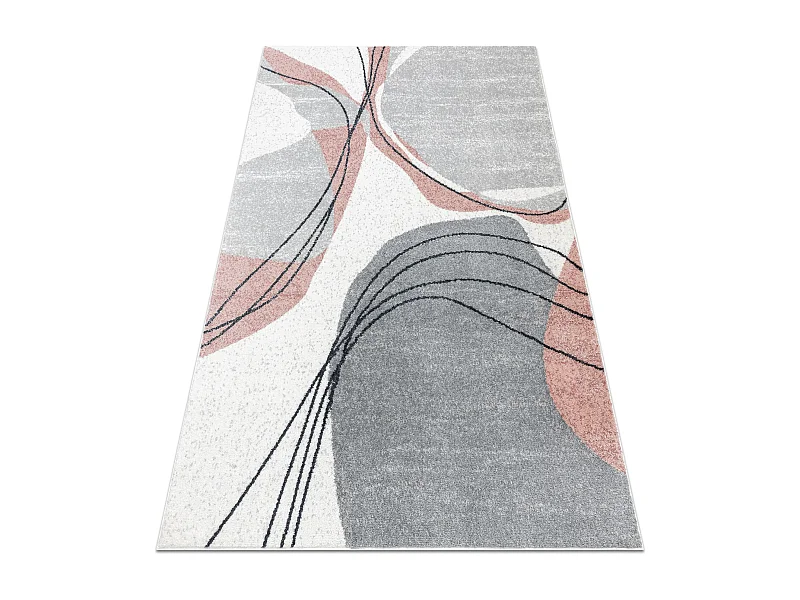 Tapis FUSION 5868 blanc / foncé - Lignes, moderne, abstrait 280x370 cm