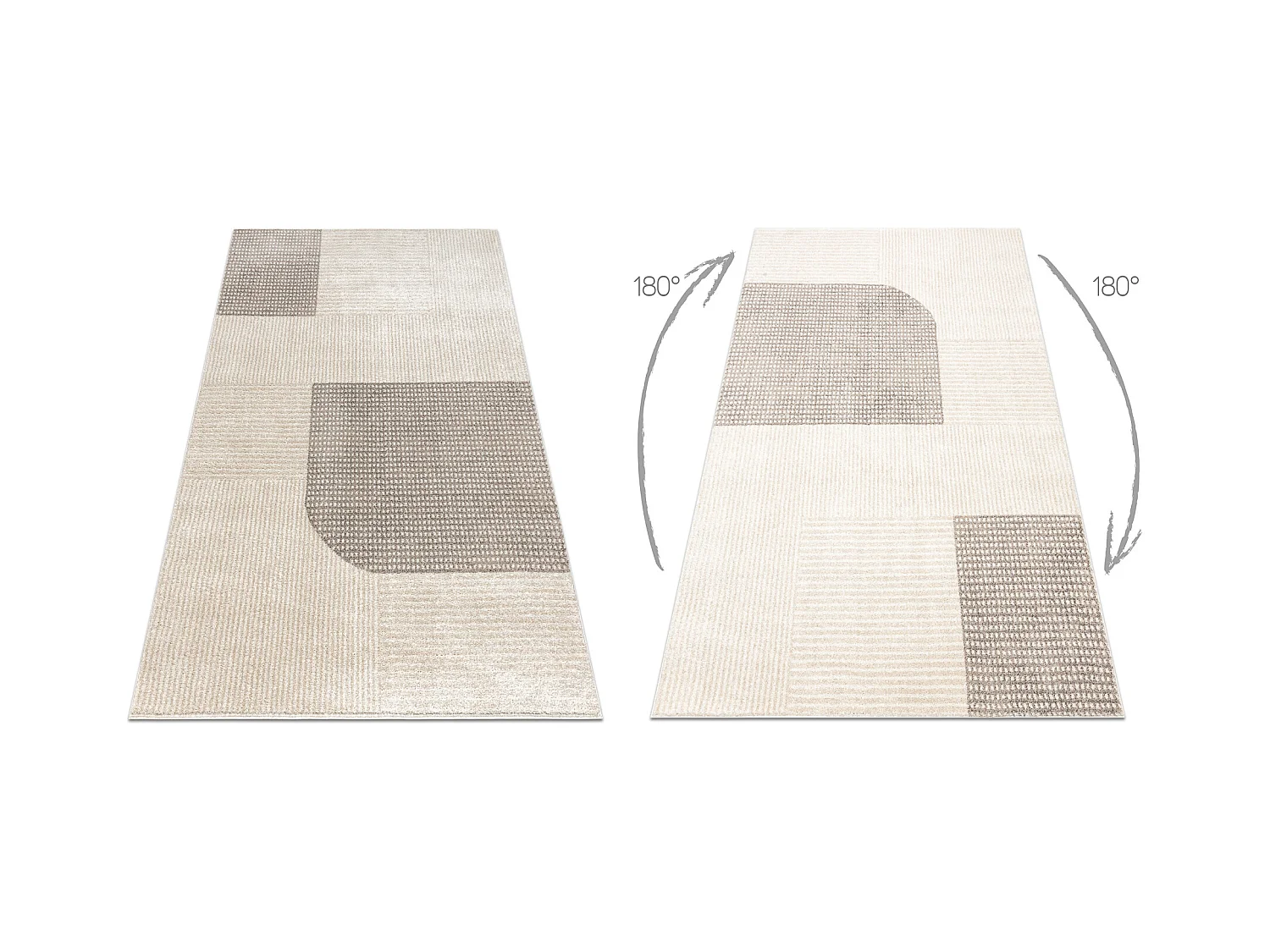 Tapijt FUSION 0805 crème / beige - Geometrisch, modern, abstract 160x220 cm