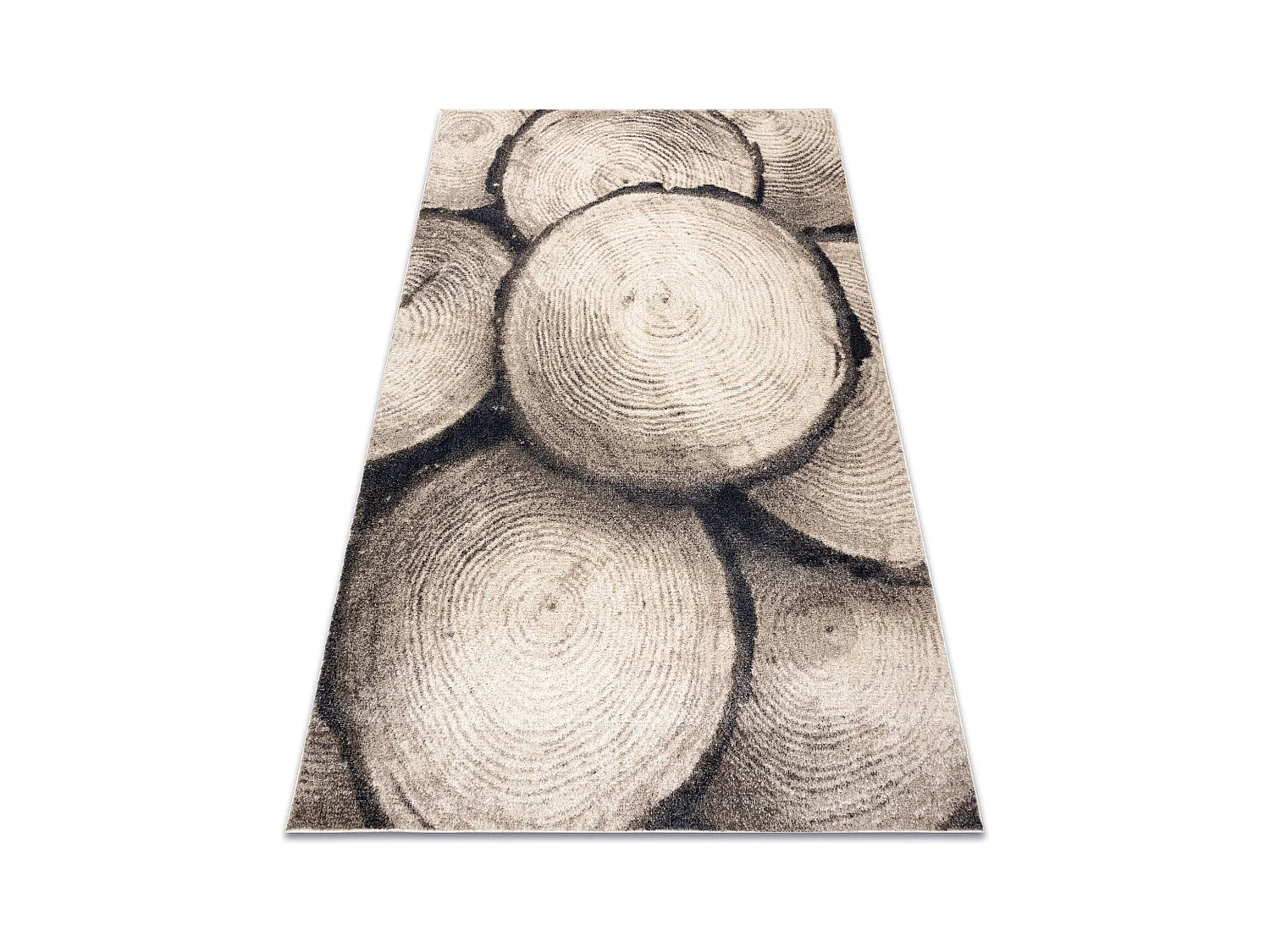 Tapijt FUSION 9612 crème / beige - Tronko, Boomstam, modern, abstract 160x220 cm