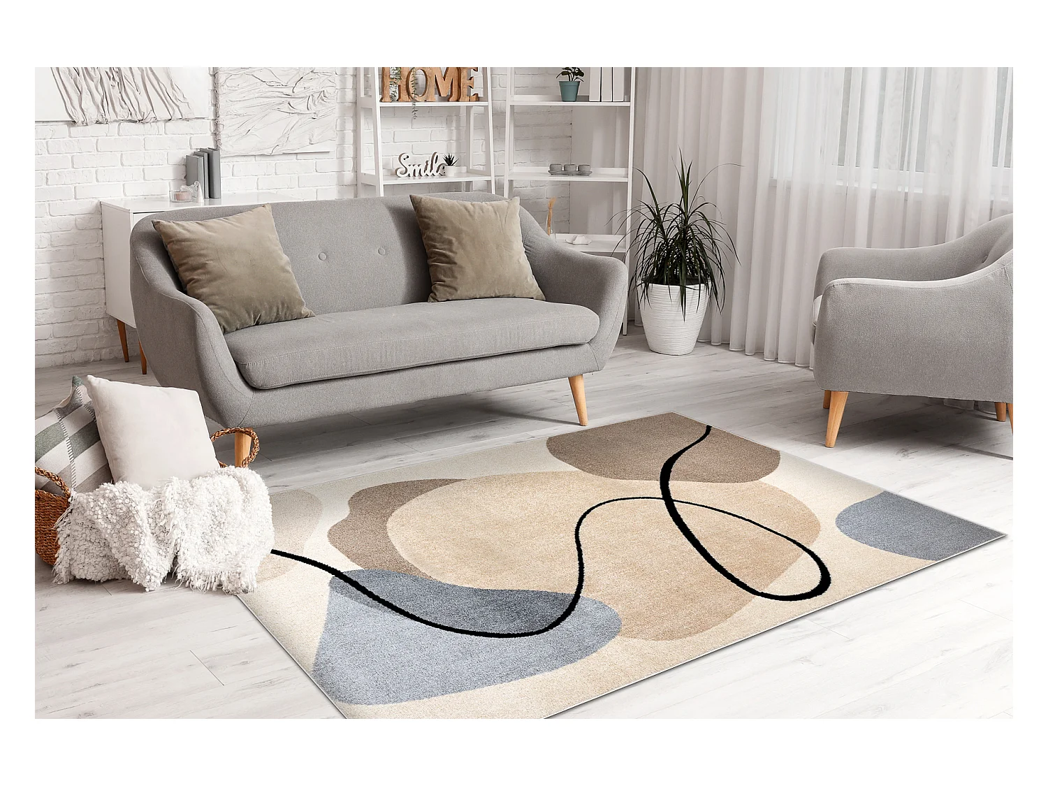 Tapis FUSION 9213 crème / beige - Géométrique, moderne, abstrait 200x290 cm