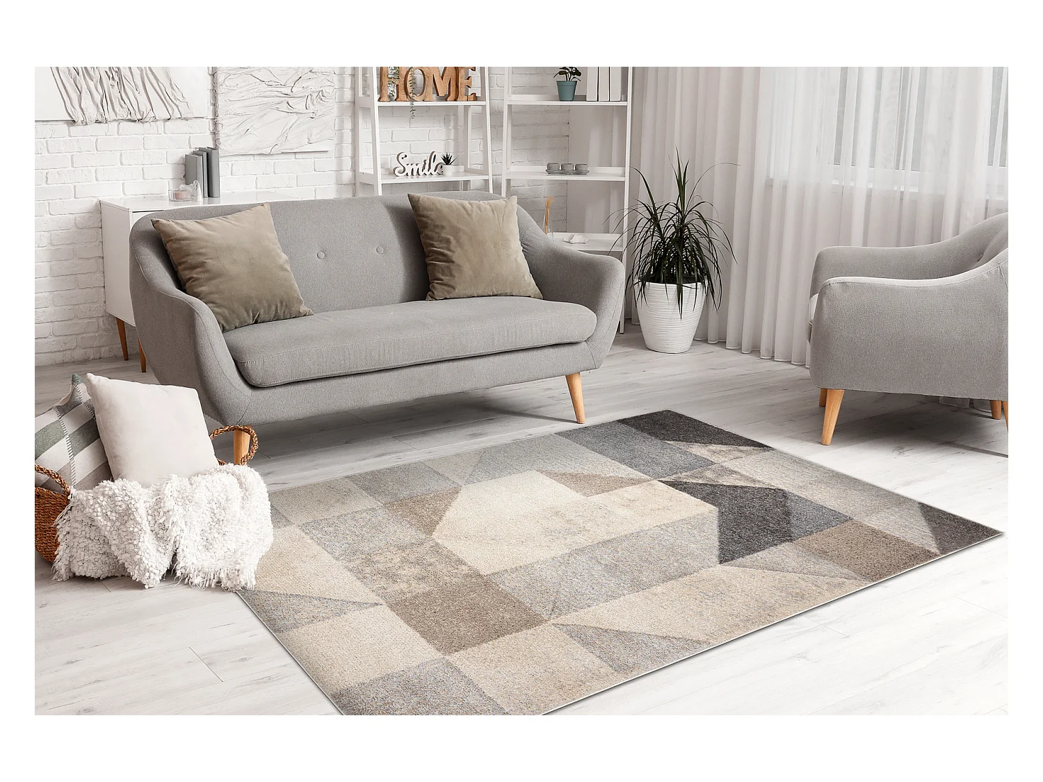 Tapis FUSION 9777 crème / beige - Géométrique, moderne, abstrait 120x170 cm