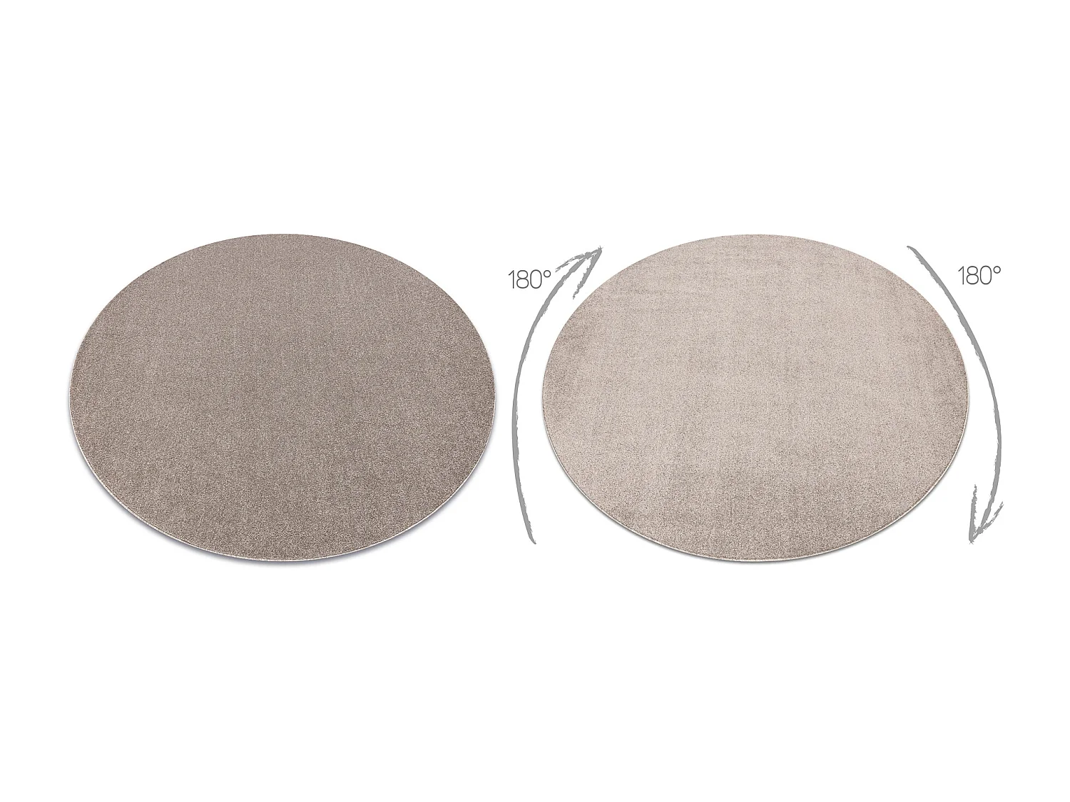 ETON PLUS Teppich Kreis beige, einfarbig, einheitlich, schlicht cercle 200 cm