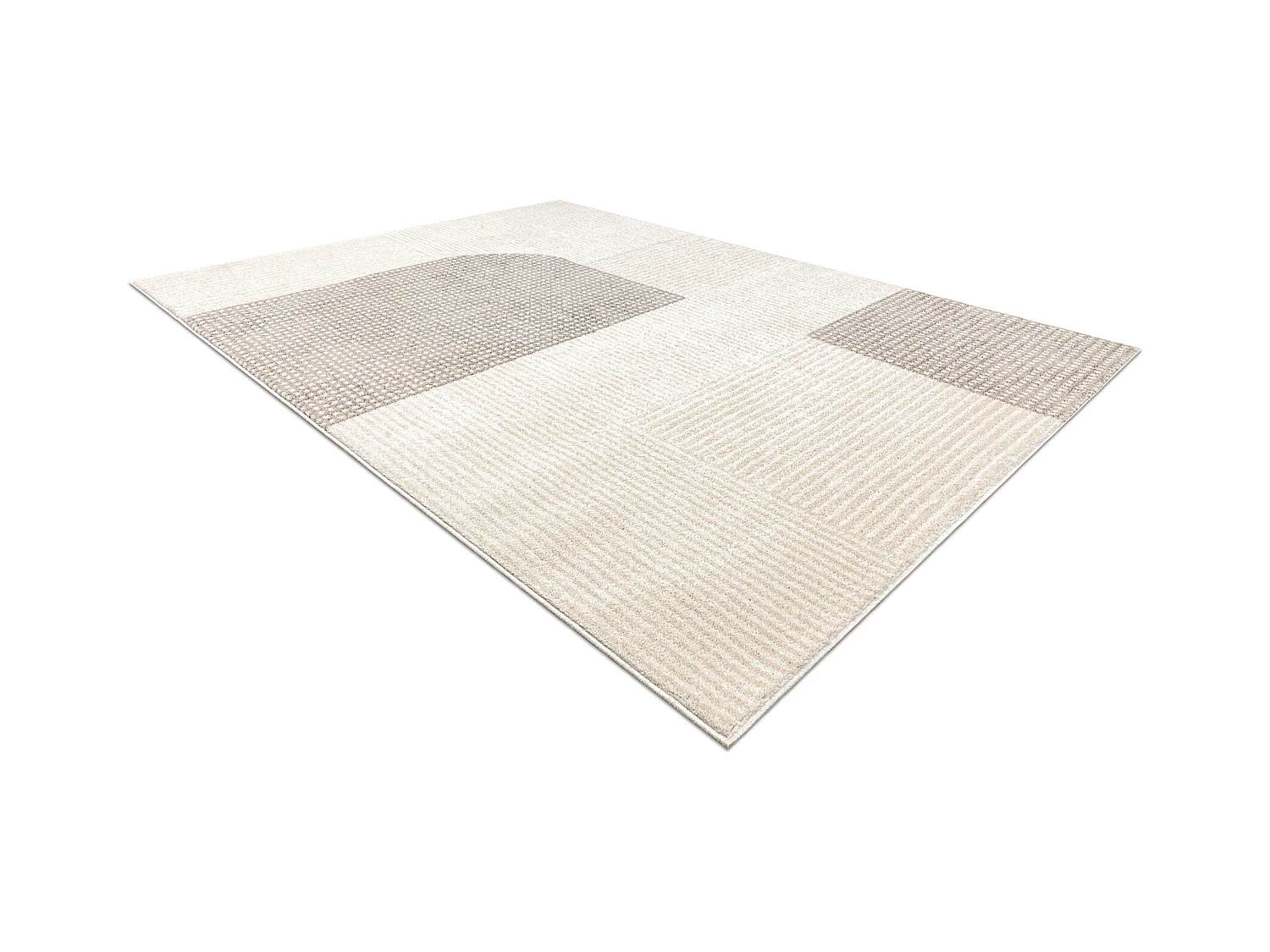 Tapijt FUSION 0805 crème / beige - Geometrisch, modern, abstract 80x150 cm