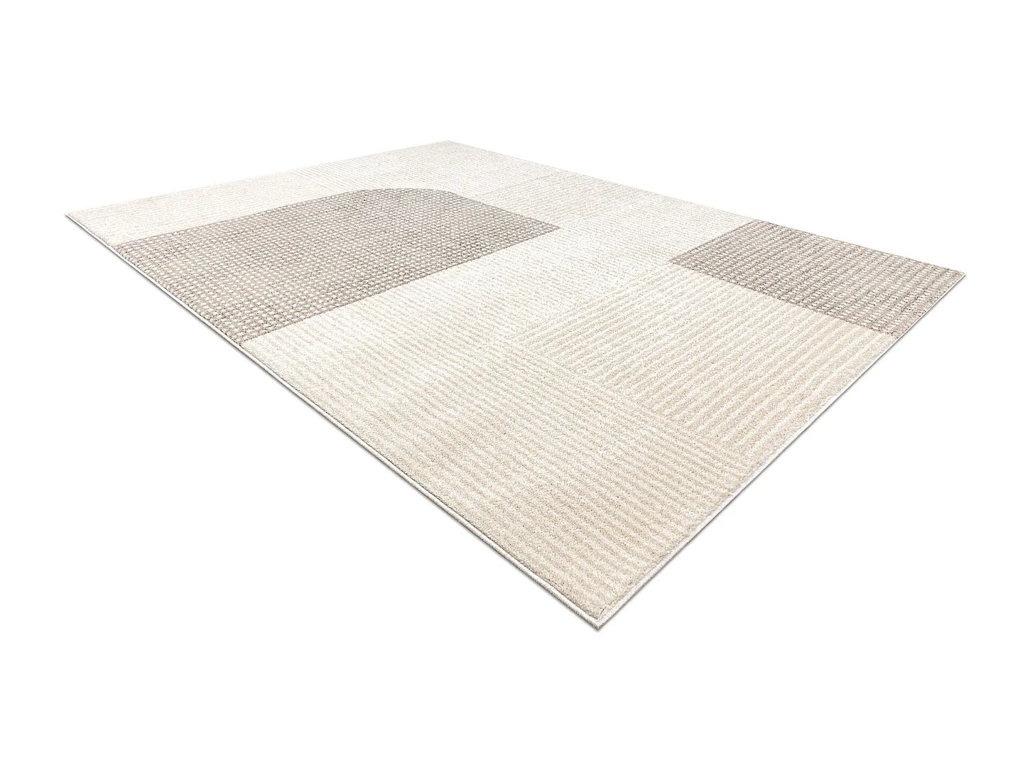 Teppich FUSION 0805 creme / beige - Geometrisch, modern, abstrakt 80x150 cm