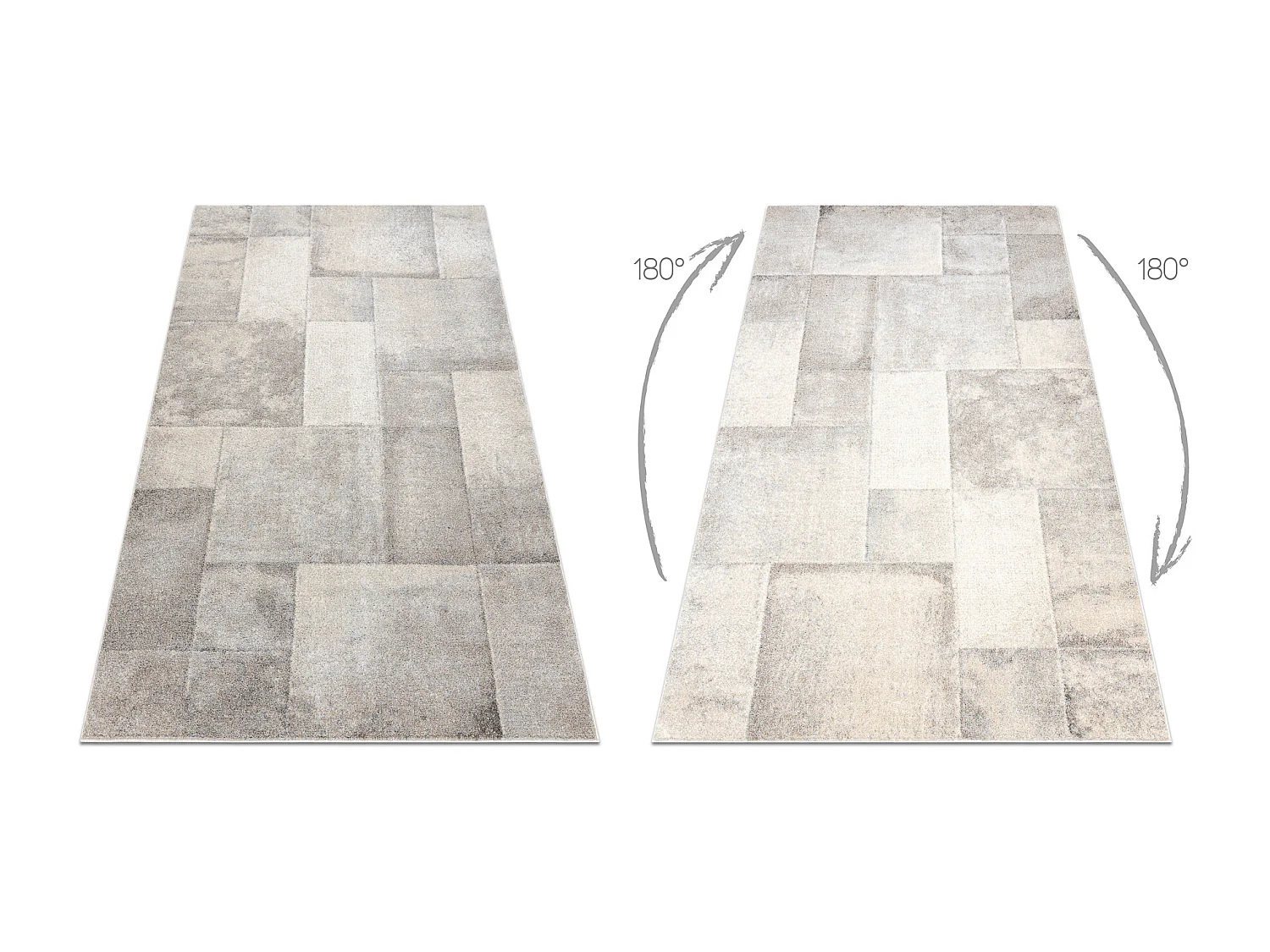 Tapis FUSION 1200 crème / beige - Géométrique, moderne, abstrait 160x220 cm