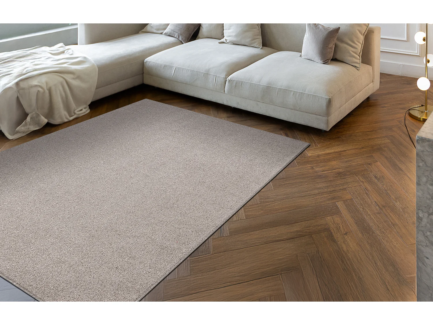 Tapis ETON PLUS beige, unicolore, uniforme, uni 150x200 cm