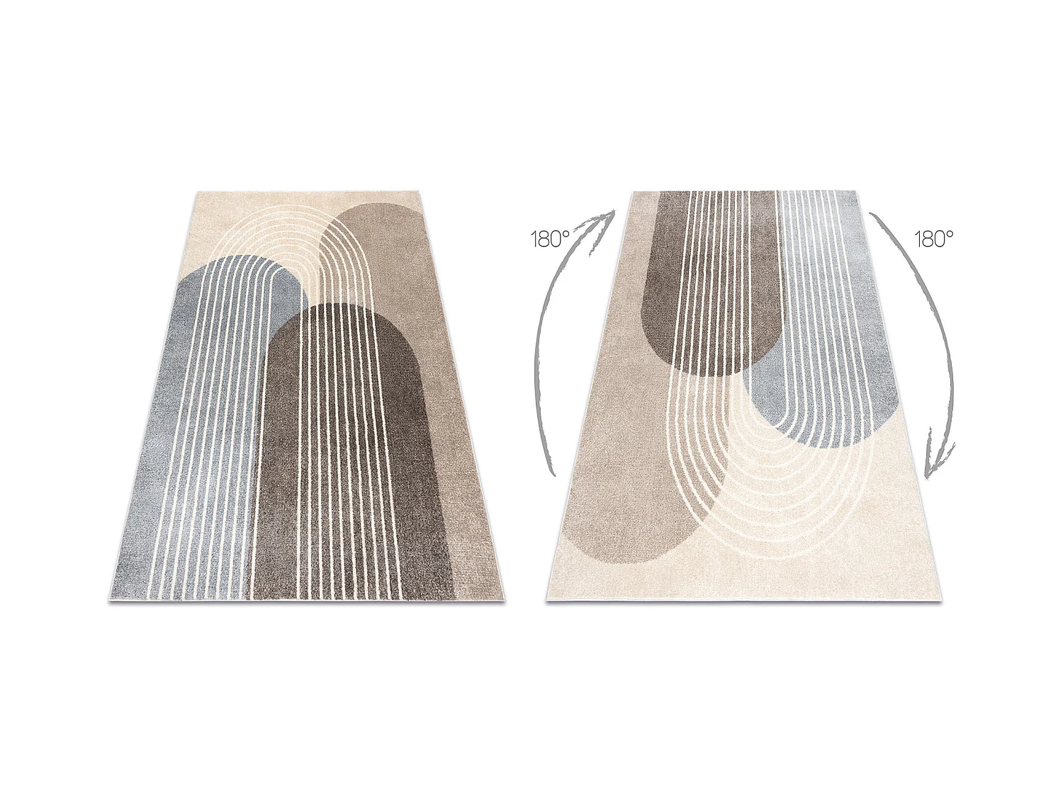 Tapijt FUSION 0810 beige / bruin - Geometrisch, modern, abstract 280x370 cm