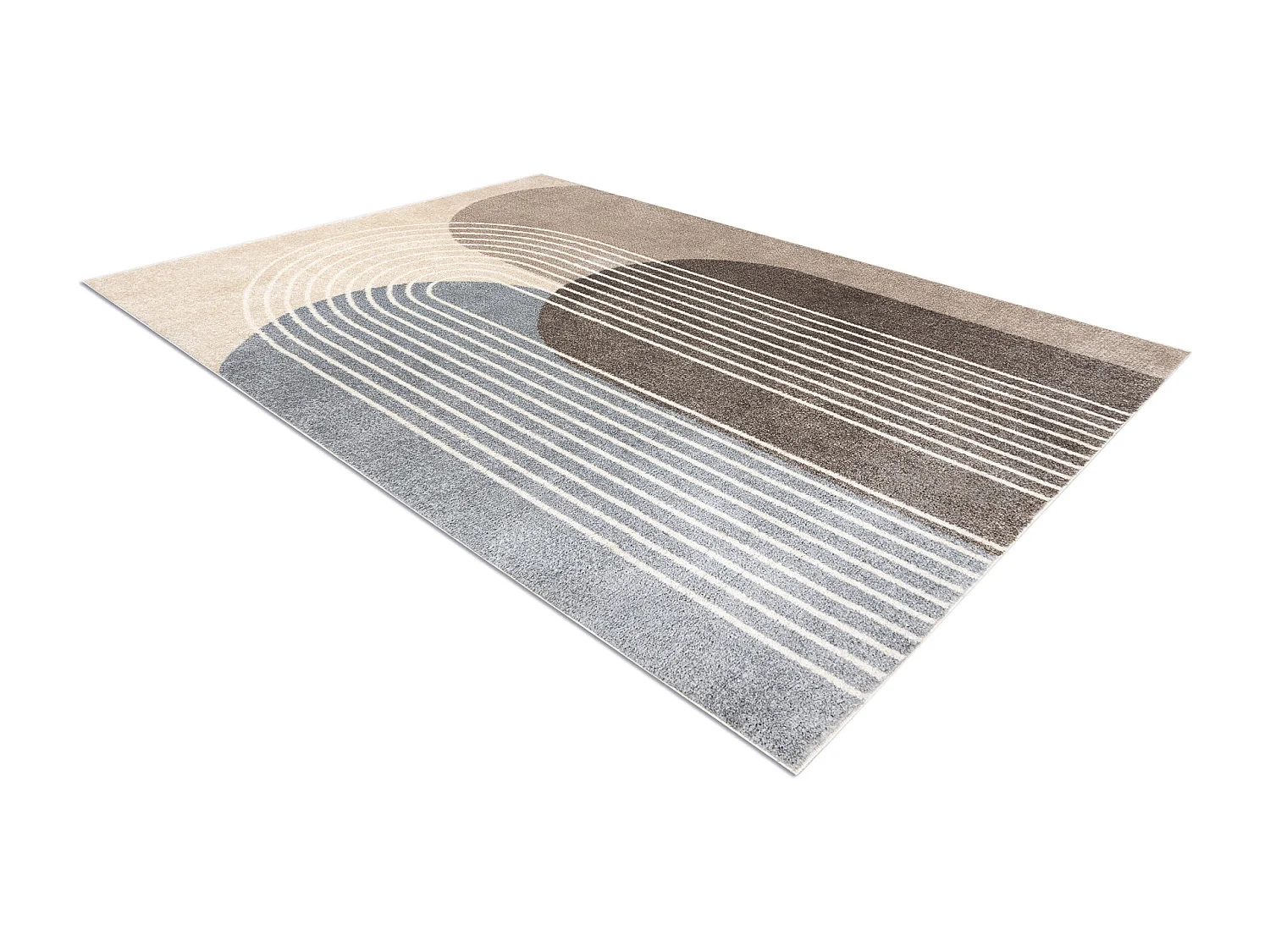 Tapijt FUSION 0810 beige / bruin - Geometrisch, modern, abstract 280x370 cm