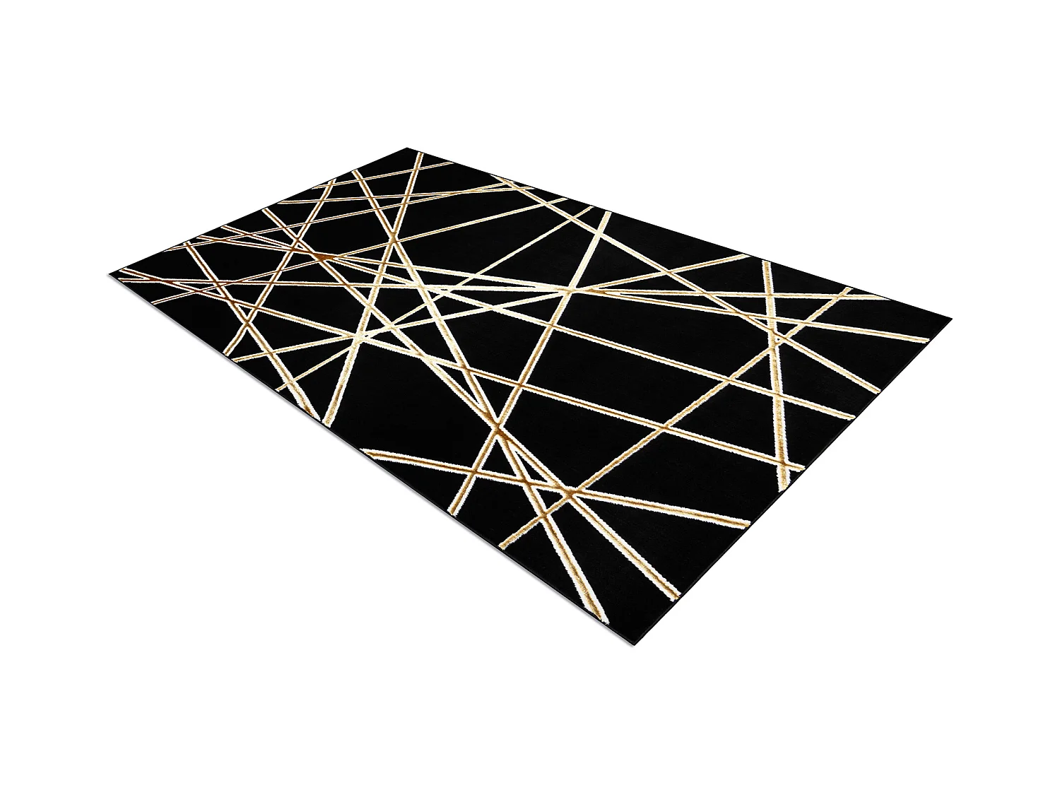 Tapijt ALLURE 1964 Geometrisch - Structureel, stijlvol, glamour zwart  180x270 cm