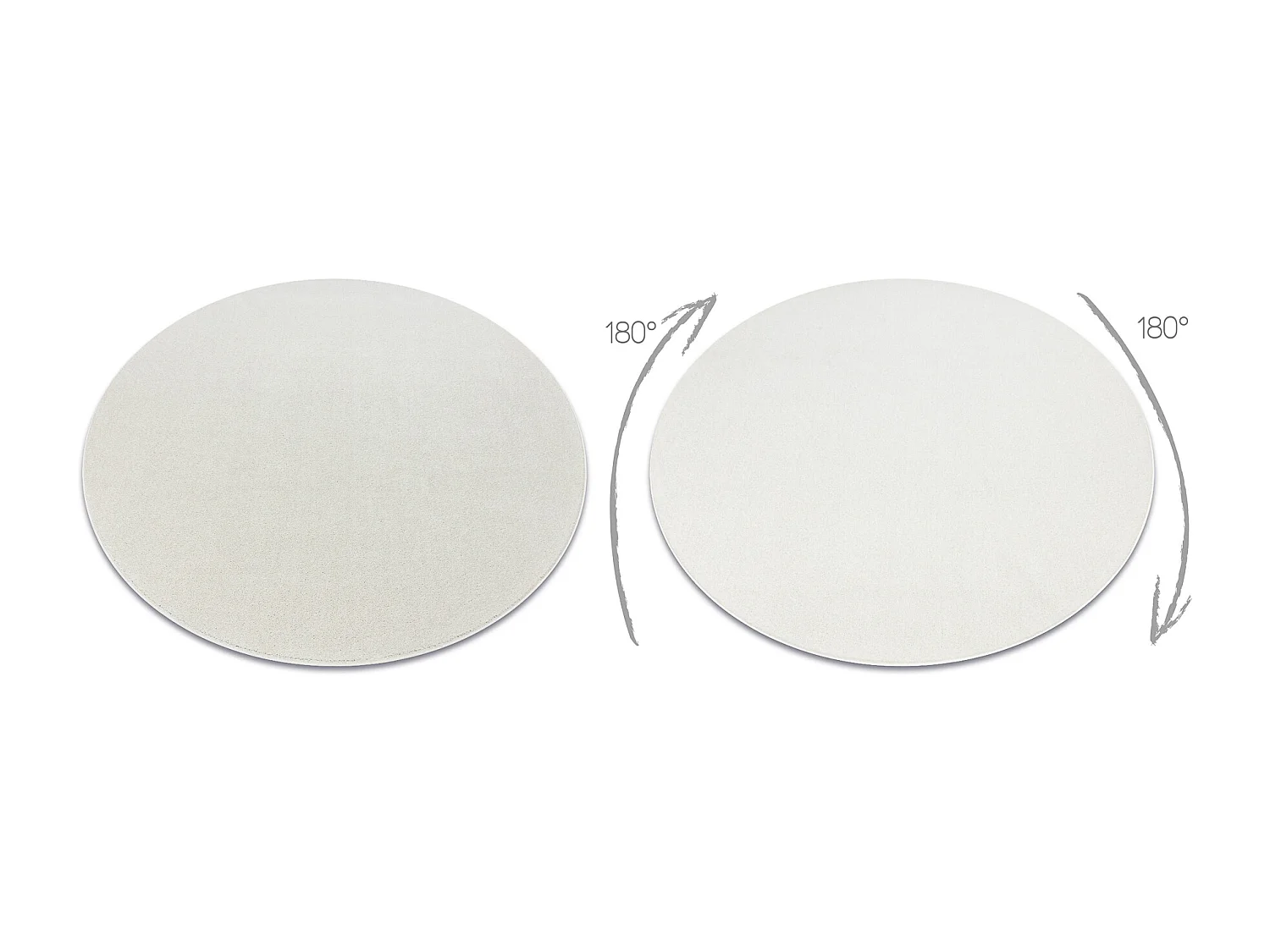 Dywan ETON PLUS koło krem jednolity, jednokolorowy, gładki cercle 150 cm