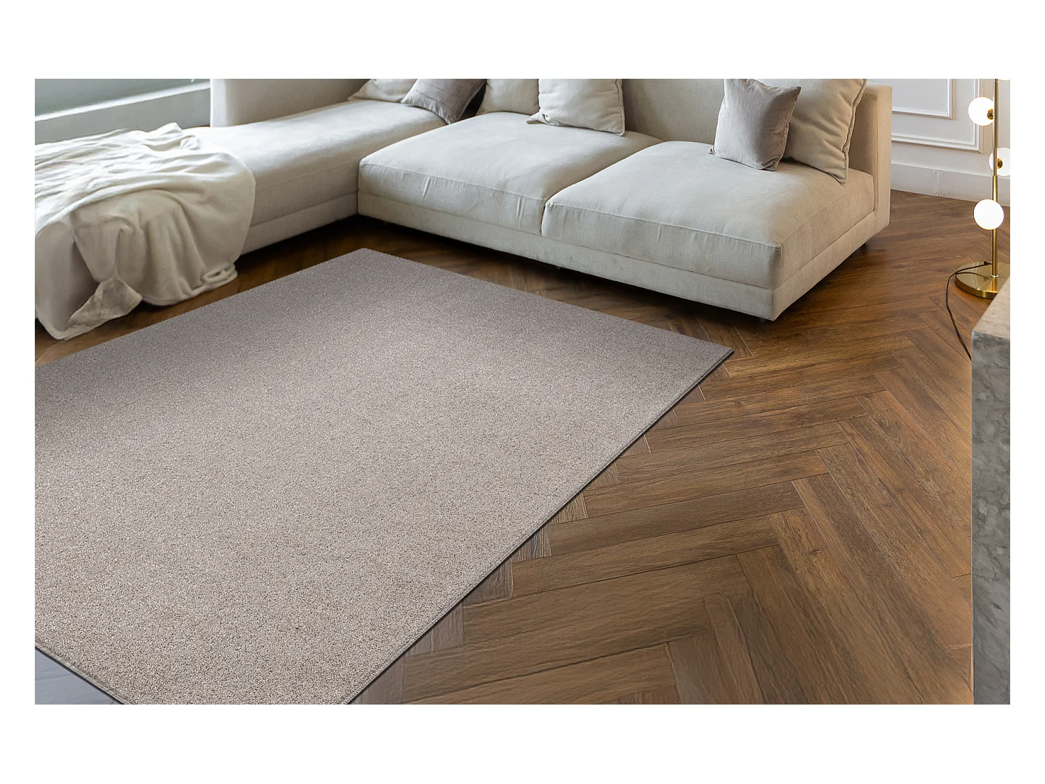 Tapis ETON PLUS beige, unicolore, uniforme, uni 400x400 cm