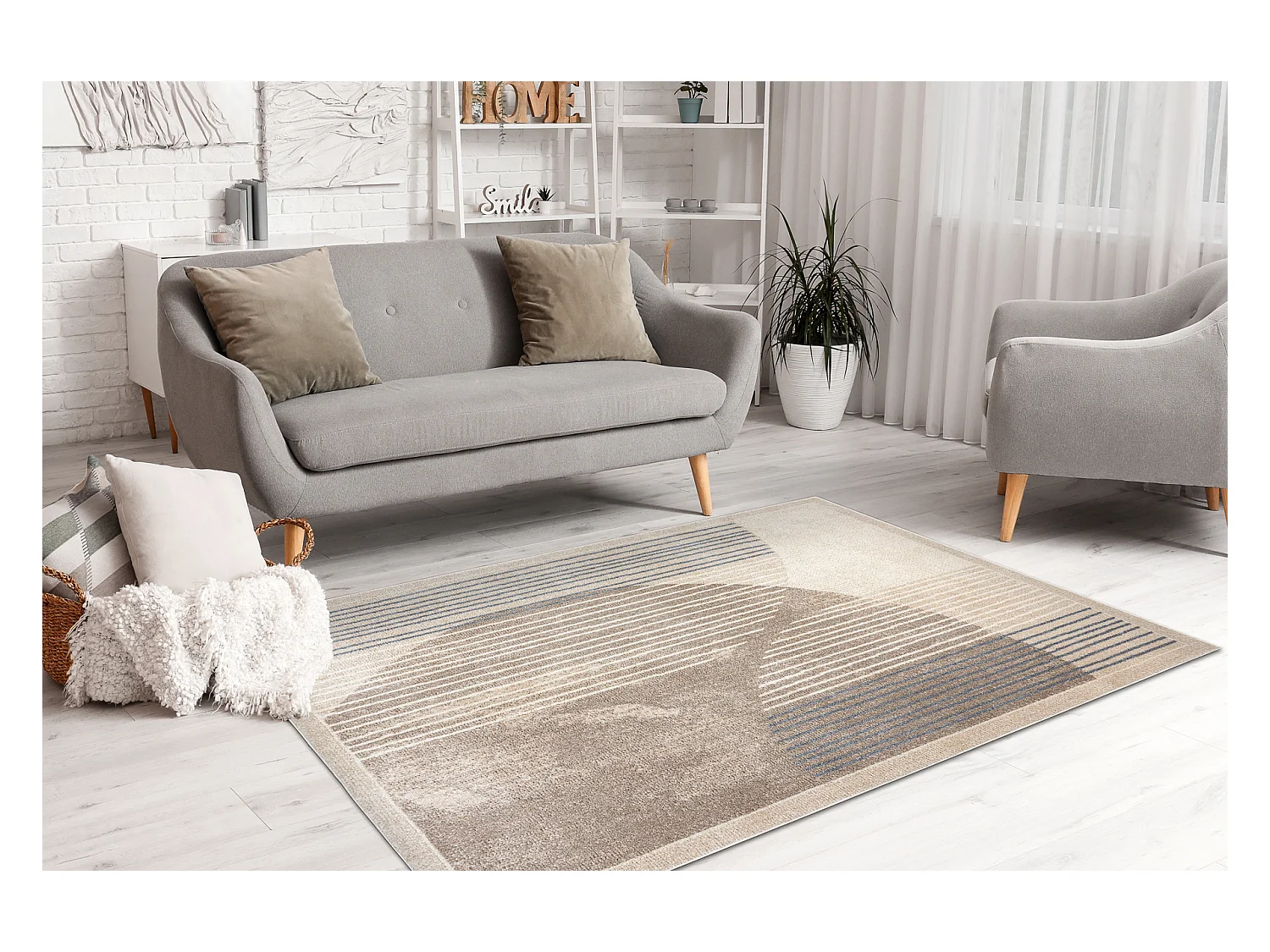 Tapijt FUSION 0815 crème / beige - Geometrisch, modern, abstract 180x270 cm