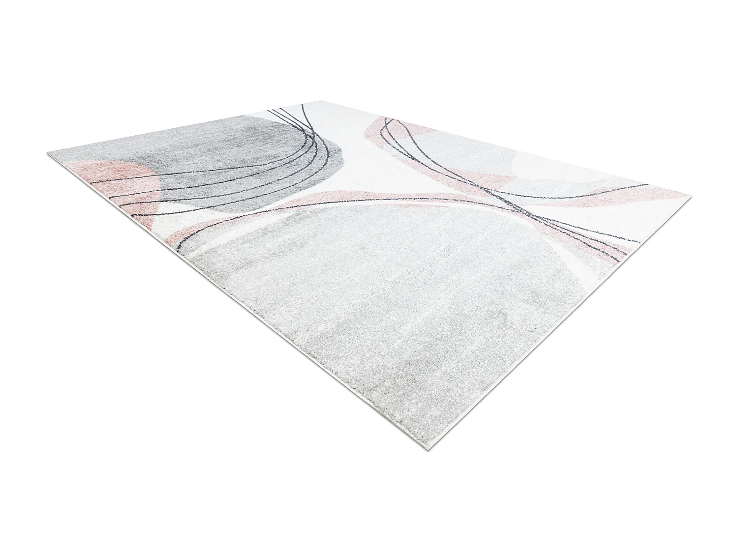 Tapete FUSION 5868 branco / rosa escuro - Linhas, moderno, abstrato 80x150 cm