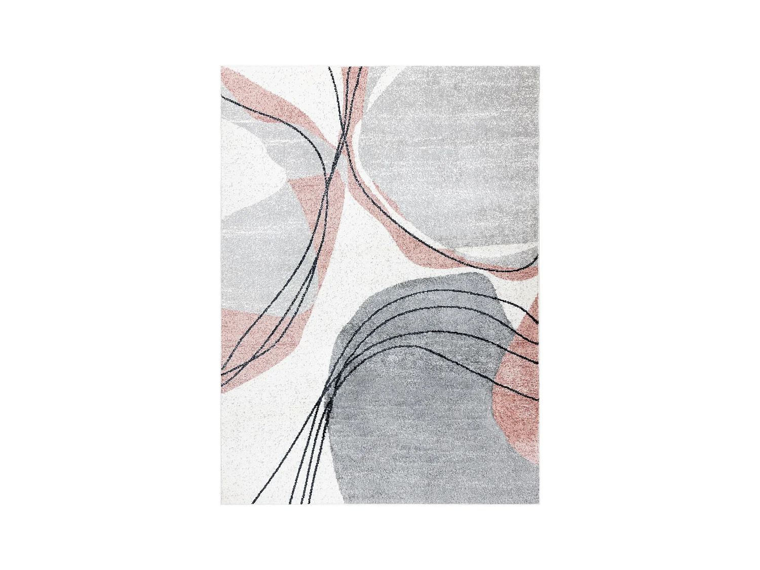 Tappeto FUSION 5868 bianca / rosa scuro - Linee, moderno, astratto 180x270 cm