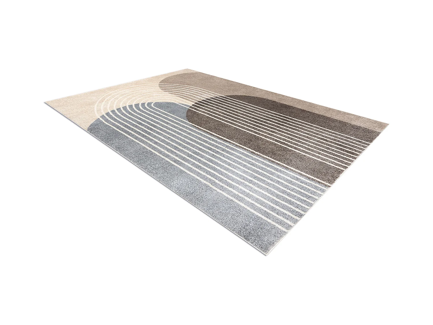 Teppich FUSION 0810 beige / braun - Geometrisch, modern, abstrakt 140x190 cm