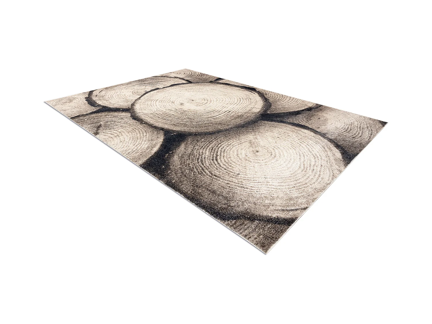 Tapis FUSION 9612 crème / beige - Arbre, Bois, moderne, abstrait 240x330 cm