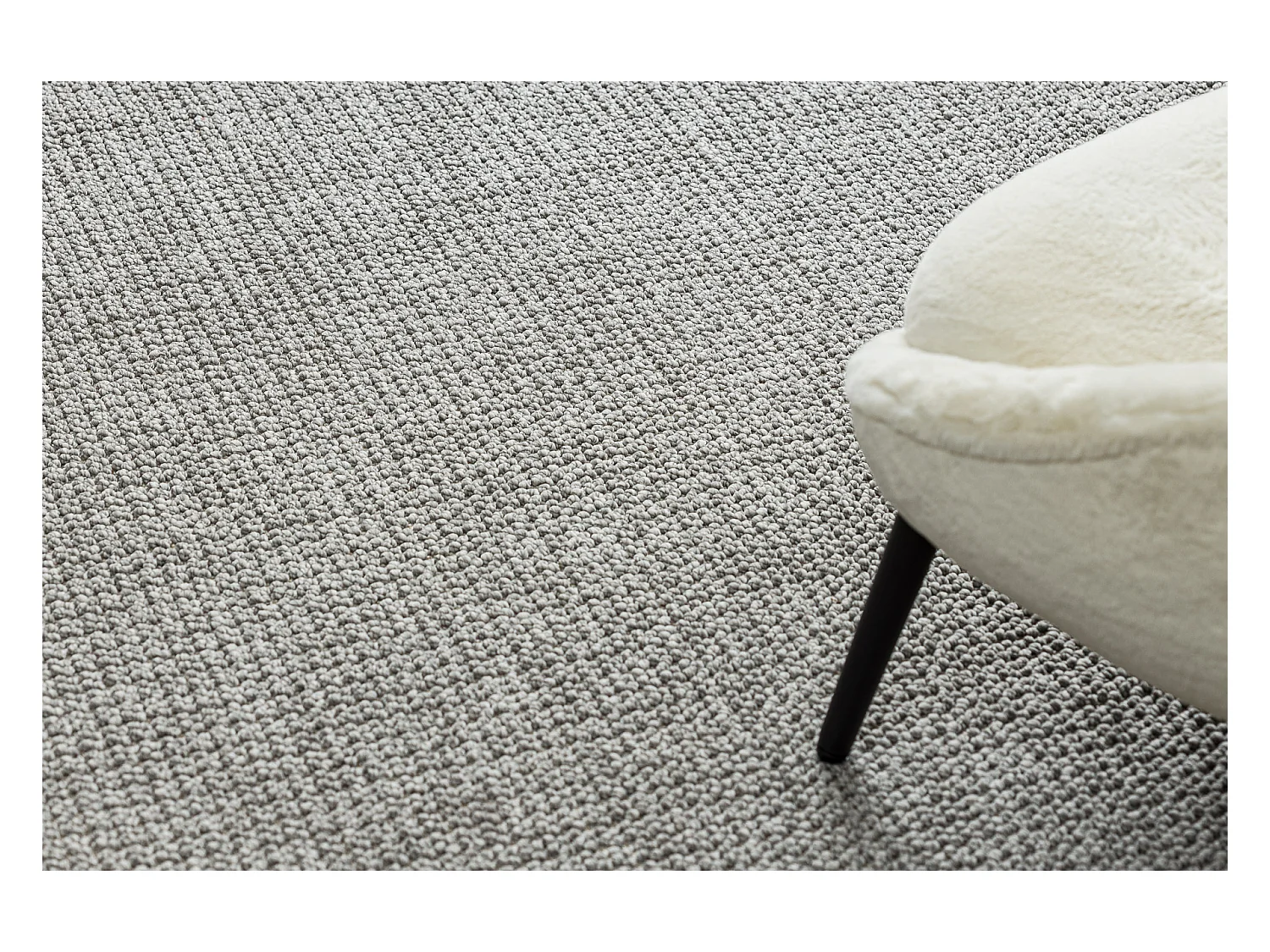 Tapis CASABLANCA LOOP cercle gris clair, bouclé, doux cercle 150 cm