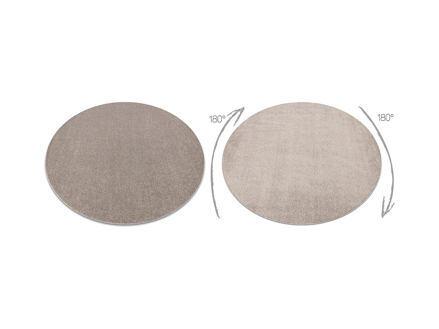 ETON PLUS Teppich Kreis beige, einfarbig, einheitlich, schlicht cercle 150 cm