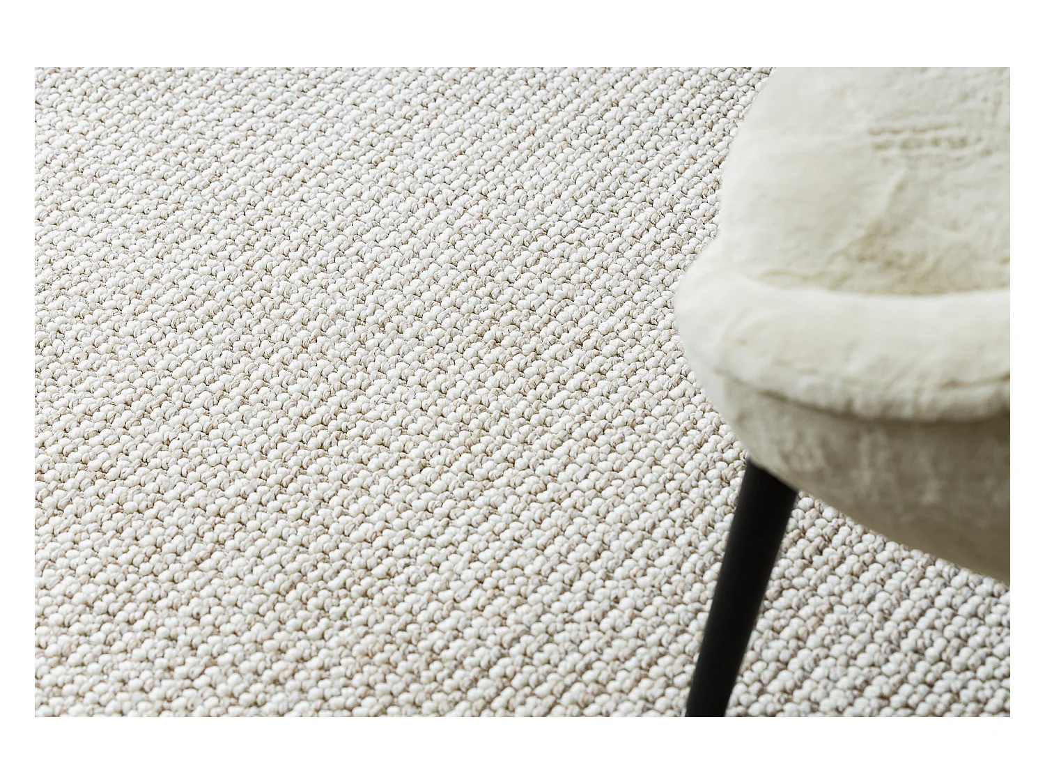 Tapijt CASABLANCA LOOP cirkel wit / beige, lus, zacht cercle 133 cm