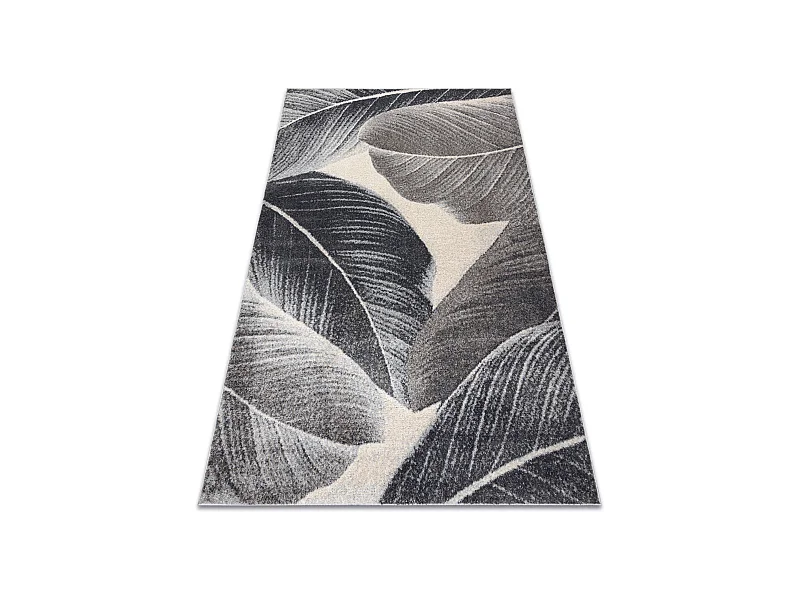 Teppich FUSION 8912 dunkelgrau - Gefieder, modern, abstrakt 240x330 cm