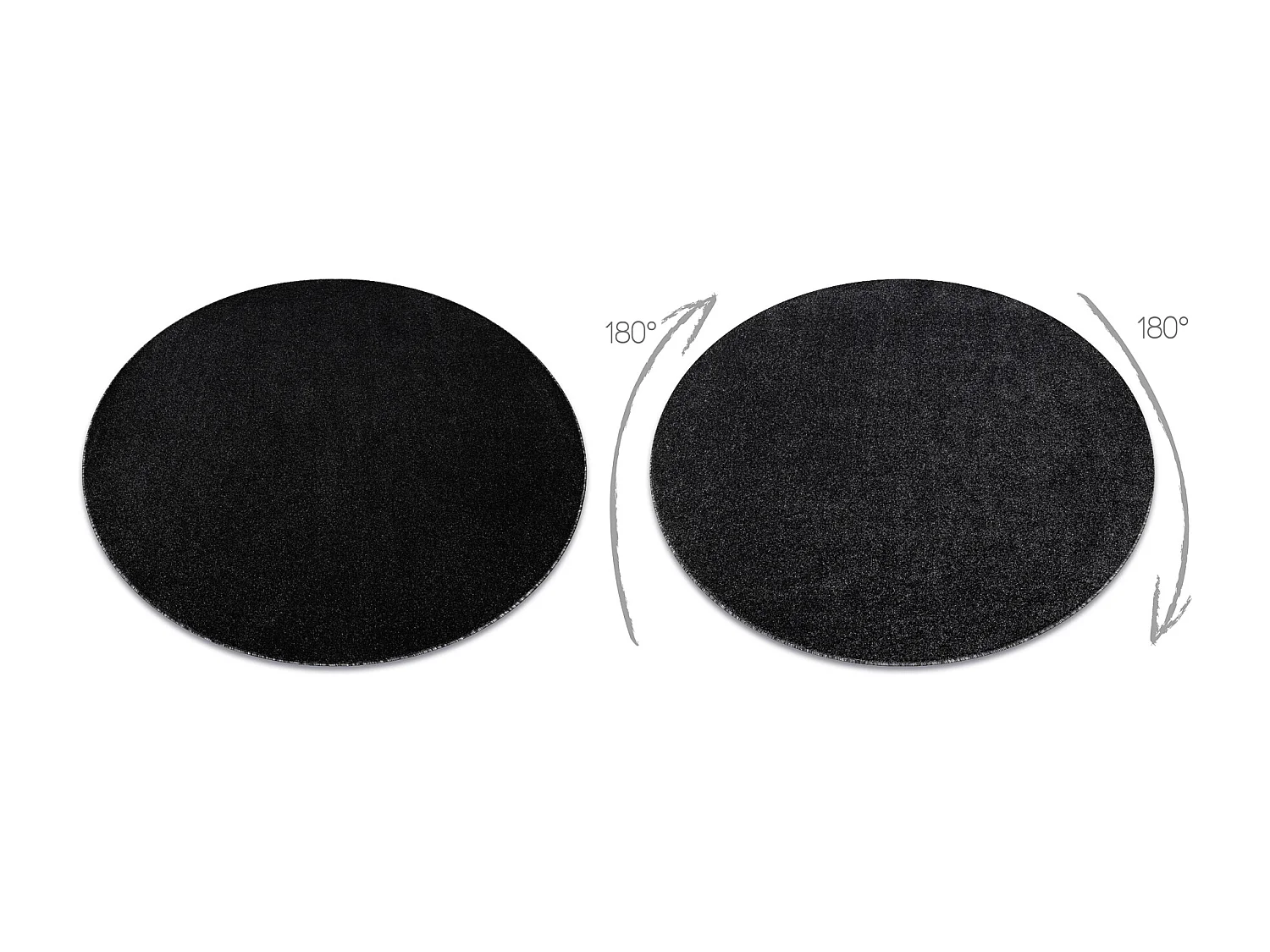 Tapete ETON PLUS círculo Melange antracite / prata cercle 150 cm