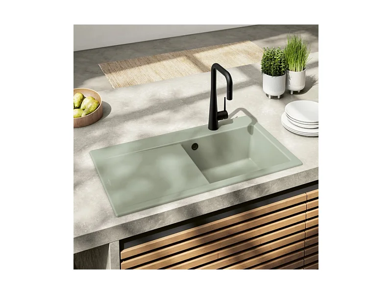 Robinet de cuisine avec douchette VILLEROY & BOCH Konic noir mat