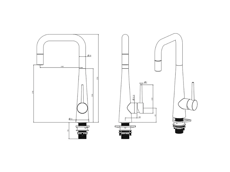 Robinet de cuisine avec douchette VILLEROY & BOCH Konic noir mat