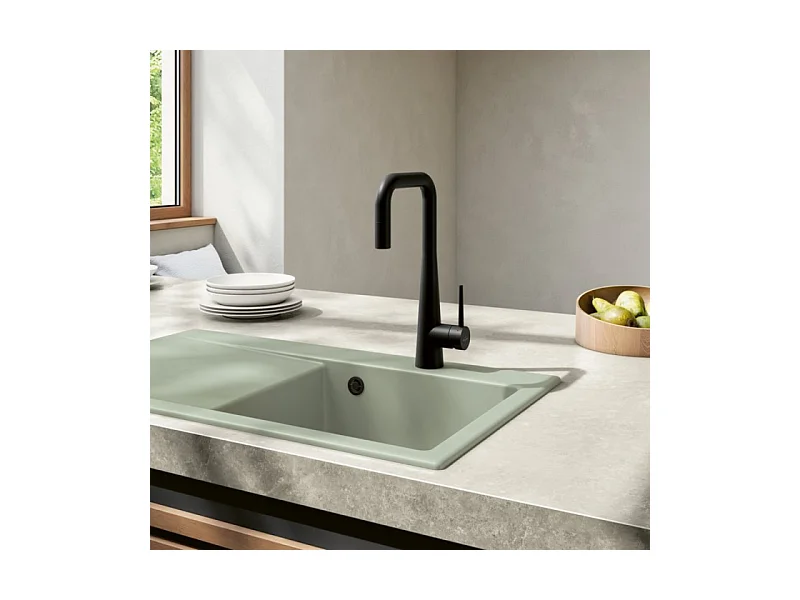 Robinet de cuisine avec douchette VILLEROY & BOCH Konic noir mat