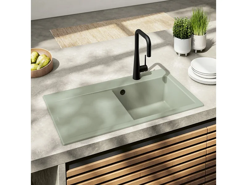 Robinet de cuisine avec douchette VILLEROY & BOCH Konic noir mat