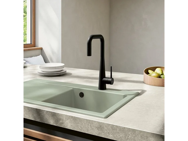 Robinet de cuisine avec douchette VILLEROY & BOCH Konic noir mat