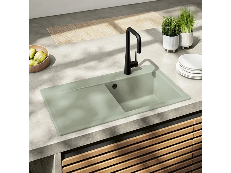 Robinet de cuisine avec douchette VILLEROY & BOCH Konic noir mat