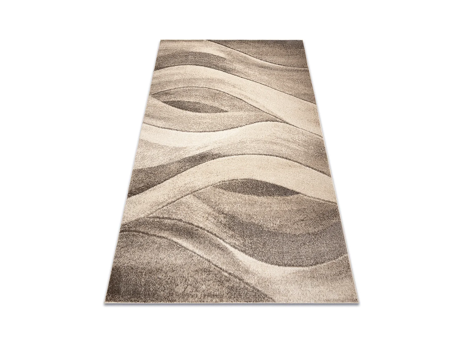 Alfombra FUSION 1617 beige / crema - Ondas, moderna, abstracta 180x270 cm
