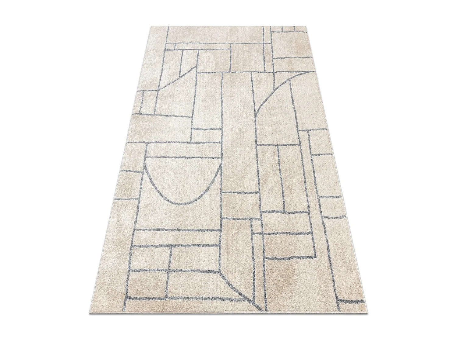 Tapete FUSION 0806 creme / cinza claro - Geométrico, moderno, abstrat 240x330 cm