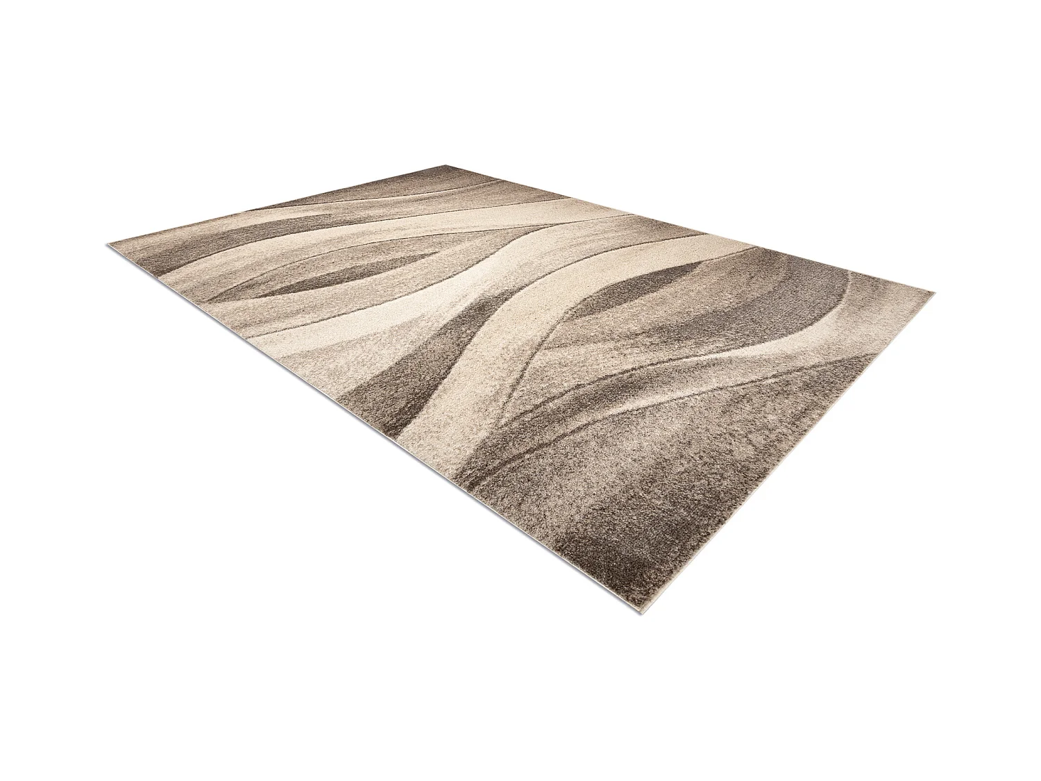 Alfombra FUSION 1617 beige / crema - Ondas, moderna, abstracta 140x190 cm