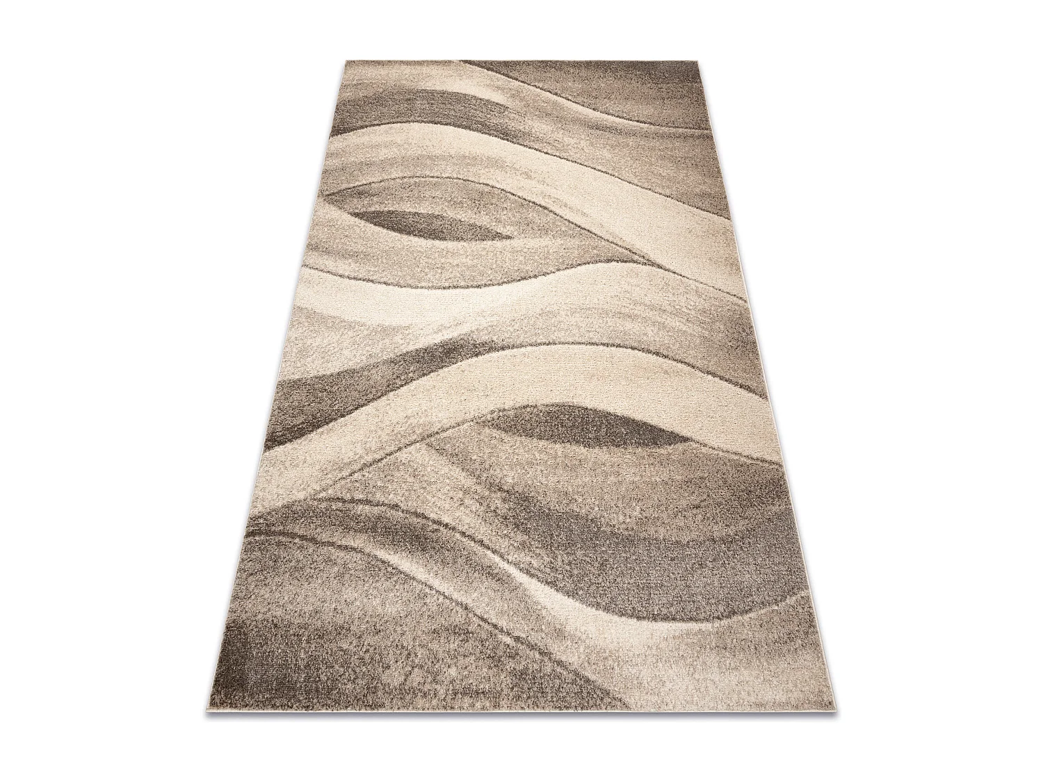 Alfombra FUSION 1617 beige / crema - Ondas, moderna, abstracta 160x220 cm