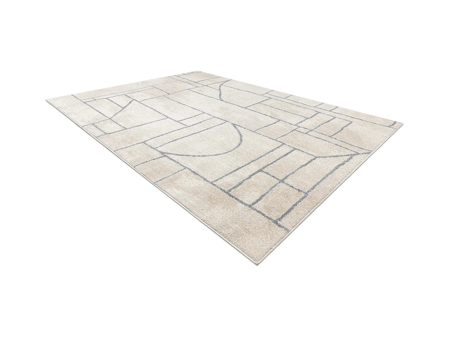 Tapis FUSION 0806 crème / gris clair - Géométrique, moderne, abstra 280x370 cm