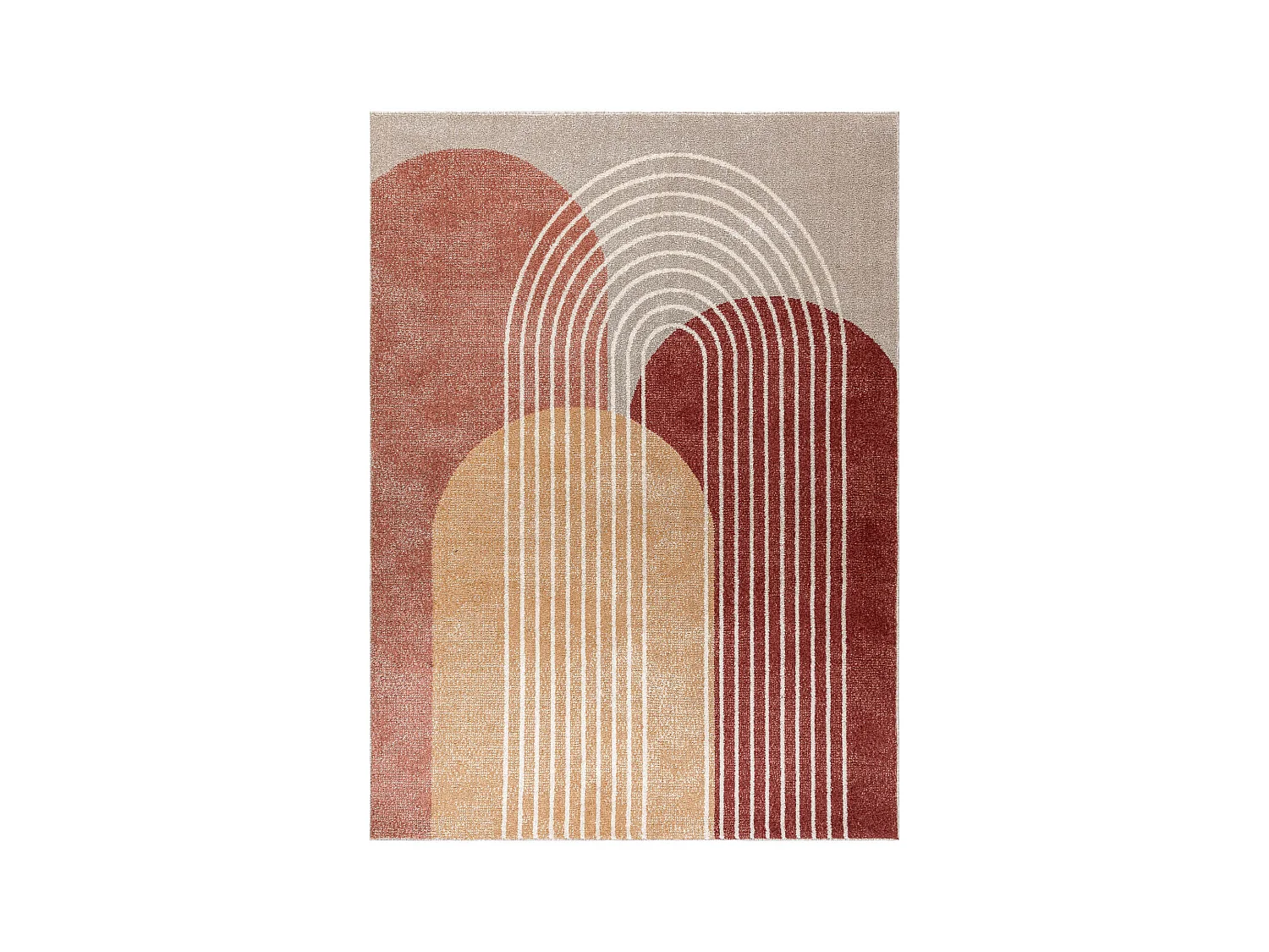 Tapis FUSION 0810 beige / terre cuite - Géométrique, moderne, abstra 280x370 cm