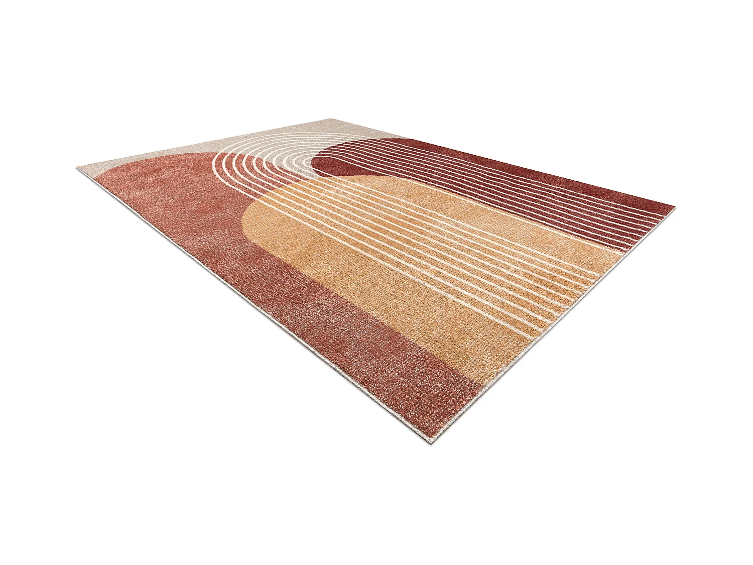 Tapis FUSION 0810 beige / terre cuite - Géométrique, moderne, abstra 280x370 cm