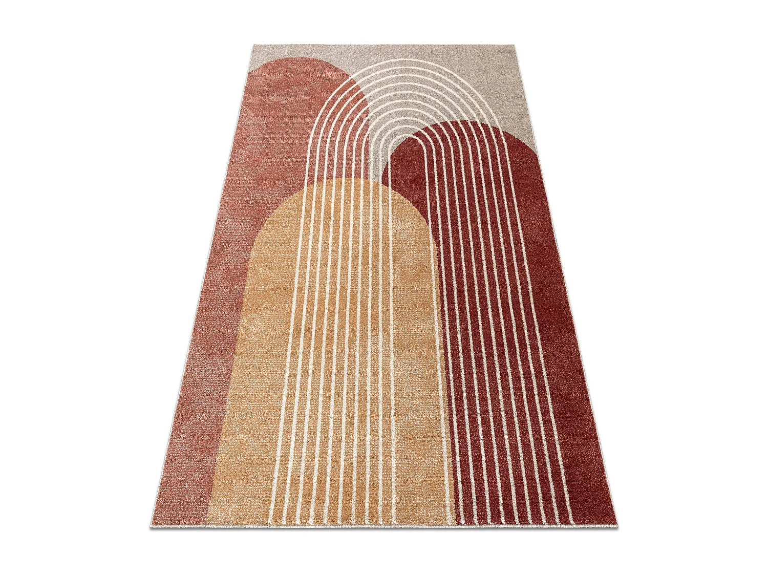 Tappeto FUSION 0810 beige / terracotta - Geometrico, moderno, astratto 240x330 cm
