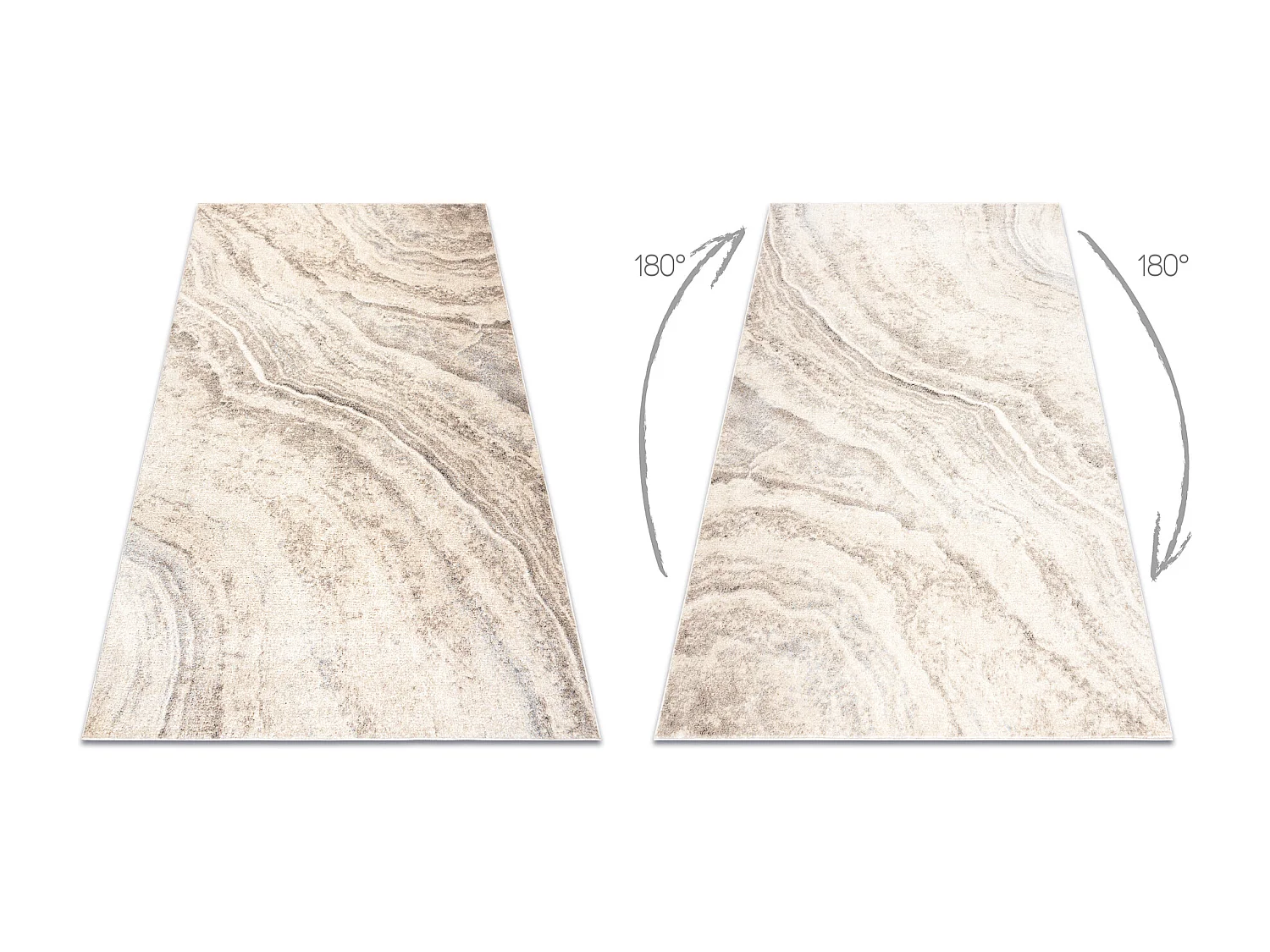 Tapis FUSION 9776 crème / beige - Dunes, le sable, moderne, abstrait 140x190 cm