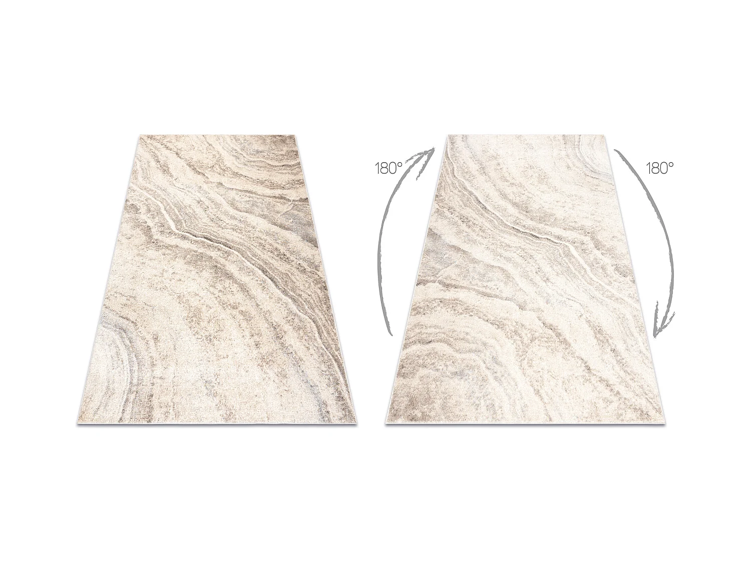 Tapis FUSION 9776 crème / beige - Dunes, le sable, moderne, abstrait 80x150 cm