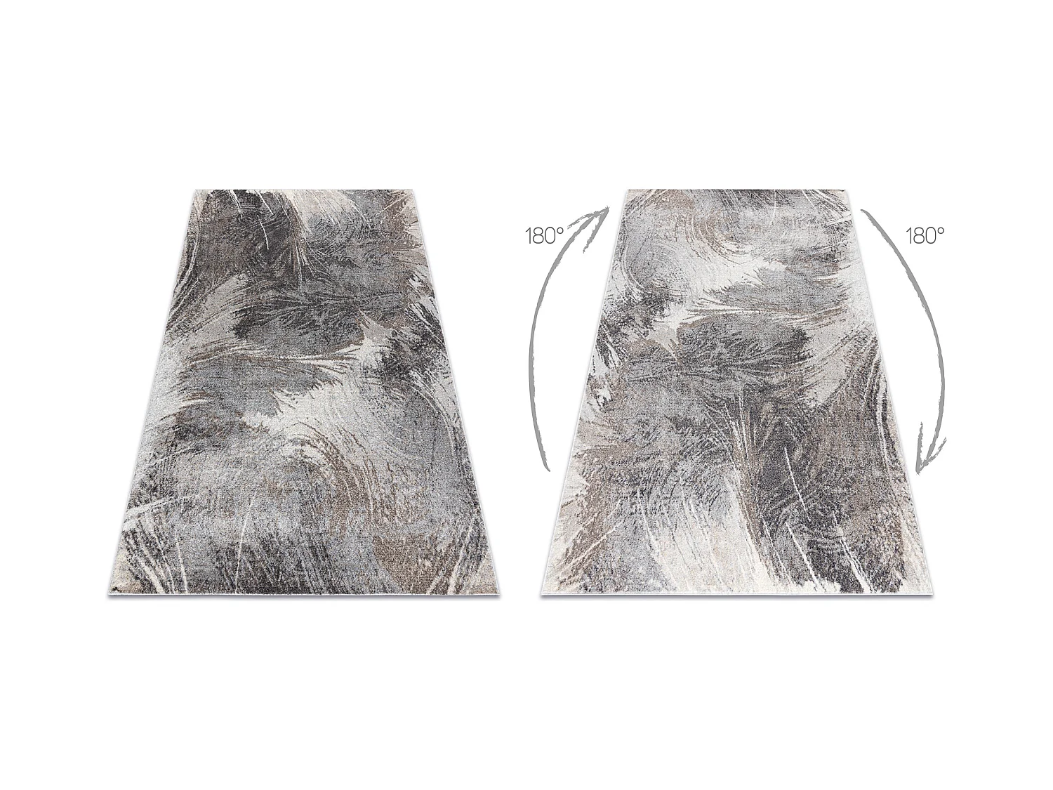 Tapis FUSION 9617 gris foncé / marron - Abstraction, moderne, abstrai 200x290 cm