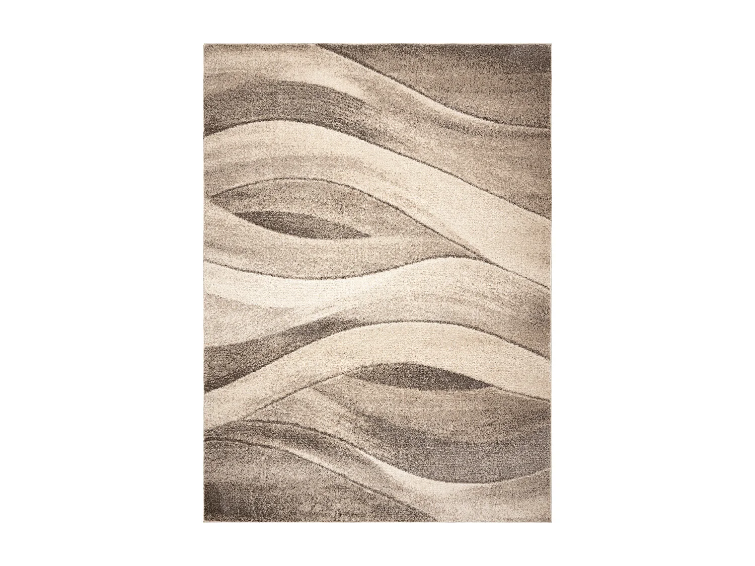 Tapis FUSION 1617 beige / crème - Vagues, moderne, abstrait 280x370 cm