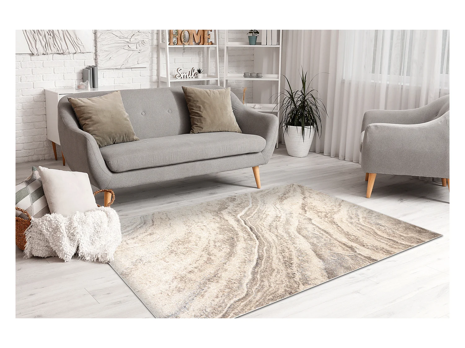 Tapete FUSION 9776 creme / bege - Dunas, areia, moderno, abstrato 200x290 cm