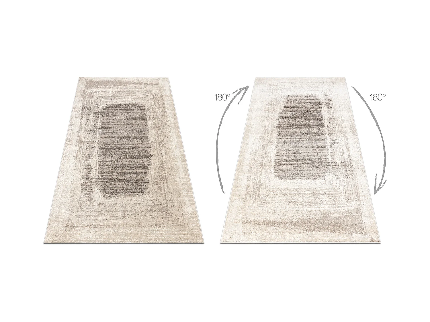 Tapijt FUSION 8256 crème / beige - Frame, vintage, modern, abstract 180x270 cm